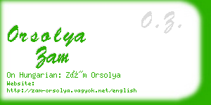 orsolya zam business card